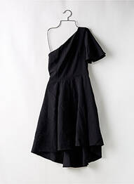 Robe mi-longue manches courtes manches courtes noir NA-KD femme