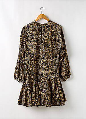 Robe courte coupe évasée manches longues beige LOAVIES femme
