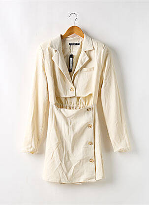 Robe courte manches longues manches longues beige NASTY GAL femme