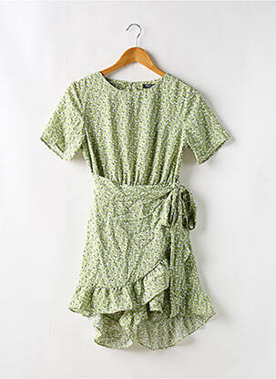 Combishort fermeture boutonnée au dos manches courtes vert NASTY GAL femme