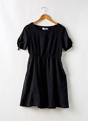 Robe courte coupe évasée manches courtes noir MOLLY BRACKEN femme