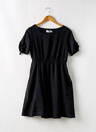 Robe courte coupe évasée manches courtes noir MOLLY BRACKEN femme