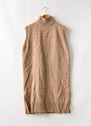 Robe pull resserrée sur le bas sans manche beige SANS MARQUE femme