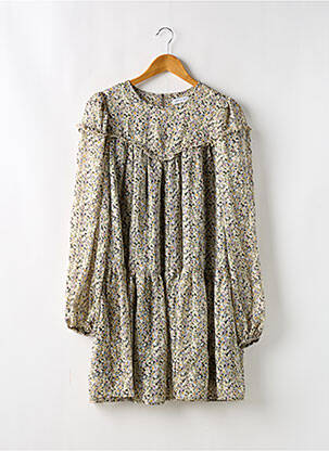 Robe courte coupe évasée manches longues vert LOAVIES femme