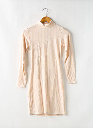 Robe courte manches longues manches longues beige BOOHOO femme