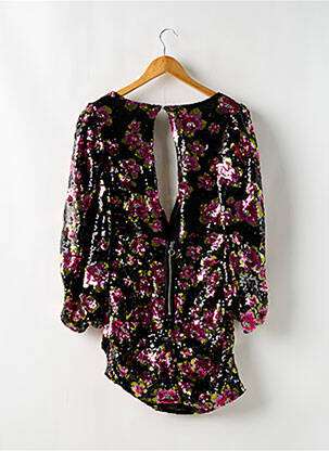 Robe courte manches longues manches longues noir FOR LOVE & LEMONS femme