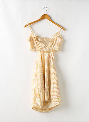 Robe courte coupe cintrée fines bretelles beige NASTY GAL femme