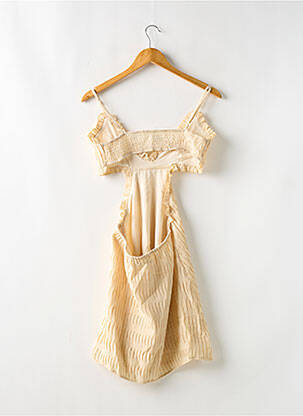 Robe courte coupe cintrée fines bretelles beige NASTY GAL femme