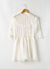 Robe courte manches 3/4 manches 3/4 blanc FOR LOVE & LEMONS femme