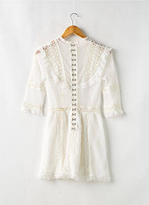 Robe courte manches 3/4 manches 3/4 blanc FOR LOVE & LEMONS femme