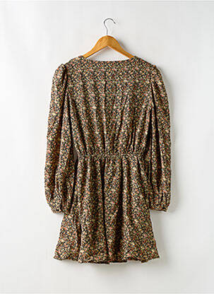 Robe courte coupe évasée manches longues marron ZOHOHA femme