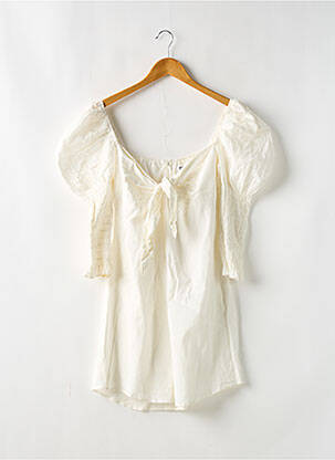 Robe courte manches 3/4 manches 3/4 beige REVERSE femme