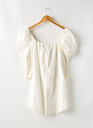 Robe courte manches 3/4 manches 3/4 beige REVERSE femme