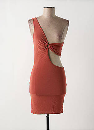 Robe courte sans manche sans manche marron BOOHOO femme