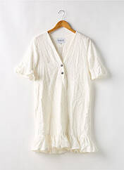 Robe courte blanc 100JANE pour femme seconde vue