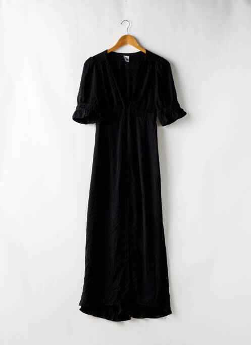 Robe longue manches courtes manches courtes noir JANE WOOD femme