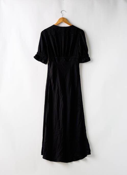 Robe longue manches courtes manches courtes noir JANE WOOD femme