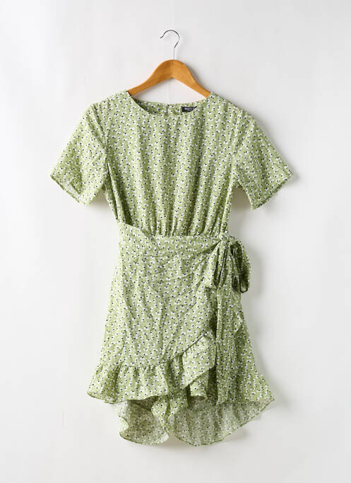 Combishort fermeture boutonnée au dos manches courtes vert NASTY GAL femme