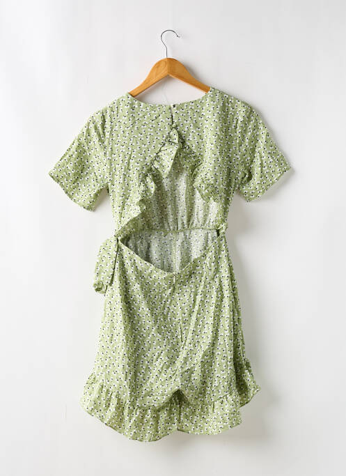 Combishort fermeture boutonnée au dos manches courtes vert NASTY GAL femme