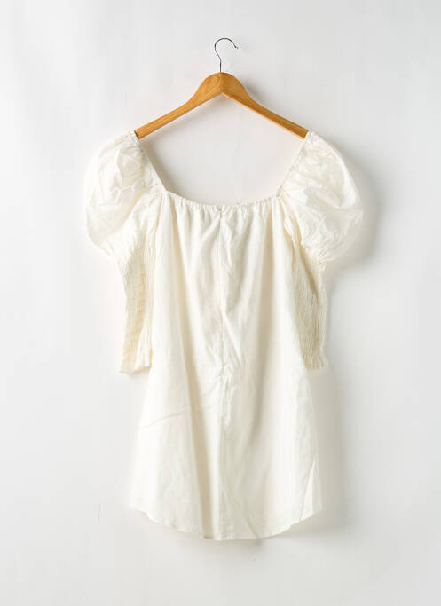 Robe courte manches 3/4 manches 3/4 beige REVERSE femme