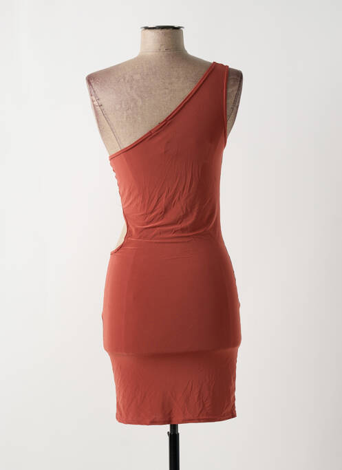 Robe courte sans manche sans manche marron BOOHOO femme
