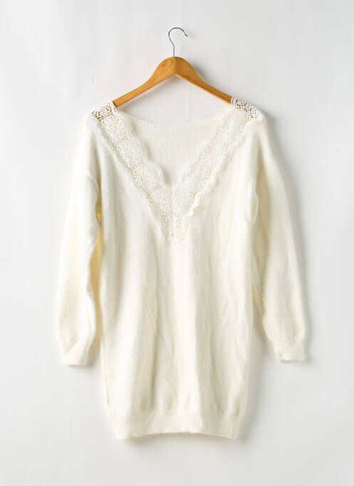 Robe pull blanc GOLDEN DAYS pour femme