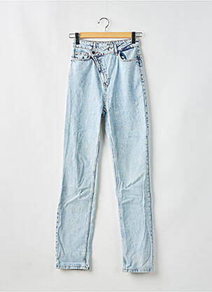 Jeans coupe droite taille haute taille haute bleu BOOHOO femme