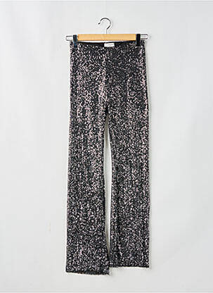 Pantalon flare taille élastique taille haute noir BROWNIE femme