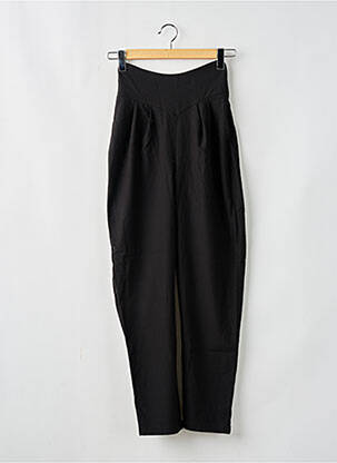 Pantalon droit stretch taille haute noir NASTY GAL femme