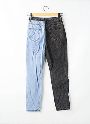 Jean coupe mom effet usé taille haute noir BOOHOO femme