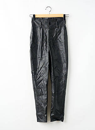 Pantalon slim taille haute taille haute noir BOOHOO femme