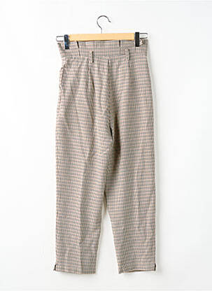 Pantalon droit taille à pinces taille haute beige FIND. femme