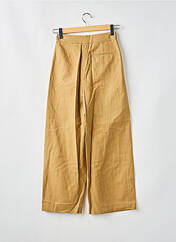 Pantalon large beige ZARA pour femme seconde vue