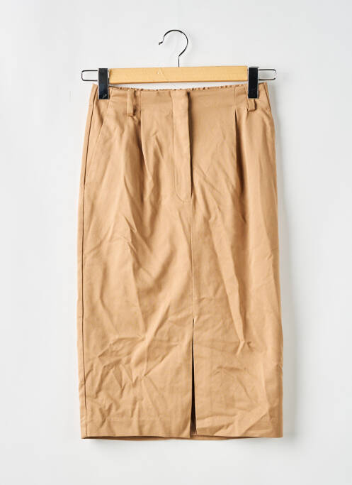 Jupe mi-longue beige LA REDOUTE pour femme