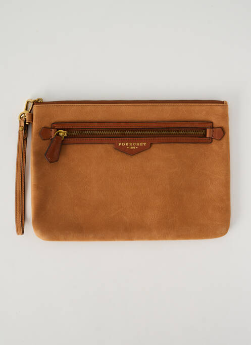 Pochette beige POURCHET pour femme