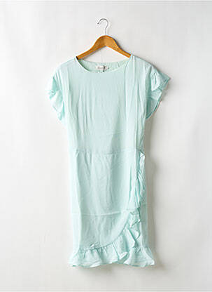 Robe mi-longue tissage crêpe manches courtes vert MOLLY BRACKEN femme