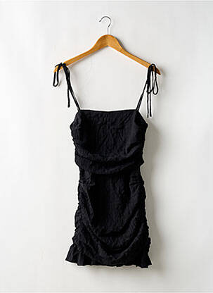 Robe courte tissage crêpe fines bretelles noir LOVERS + FRIENDS femme