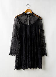 Robe courte coupe évasée manches longues noir FOREVER 21 femme