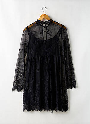 Robe courte coupe évasée manches longues noir FOREVER 21 femme