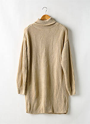 Robe pull resserrée sur le bas manches longues beige NASTY GAL femme