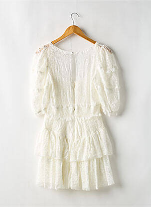Robe courte manches courtes manches courtes blanc FOR LOVE & LEMONS femme