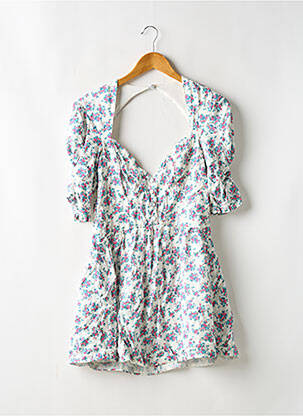Robe courte manches courtes manches courtes blanc FOR LOVE & LEMONS femme