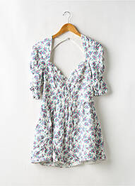 Robe courte coupe évasée manches courtes blanc FOR LOVE & LEMONS femme