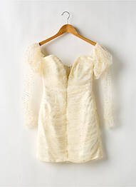 Robe courte fermeture zippée au dos manches longues beige HOUSE OF CB LONDON femme