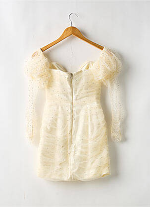Robe courte fermeture zippée au dos manches longues beige HOUSE OF CB LONDON femme