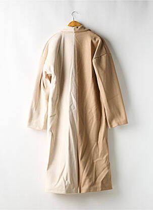 Manteau long coupe droite sans capuche beige BOOHOO femme
