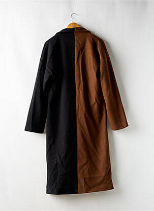 Manteau long coupe droite sans capuche marron BOOHOO femme