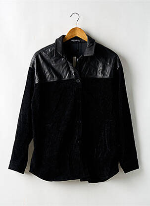 Chemisier coupe droite manches longues noir NASTY GAL femme