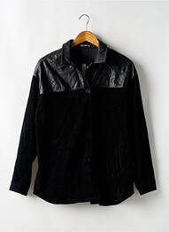 Chemisier coupe droite manches longues noir NASTY GAL femme