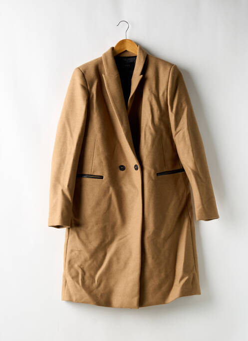 Manteau long beige IKKS pour femme